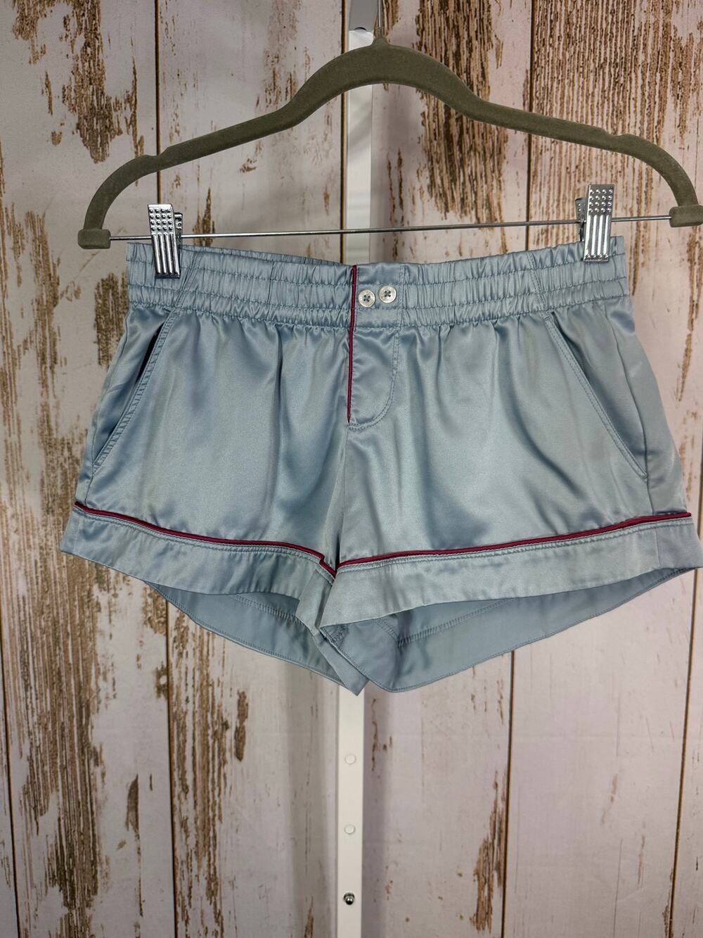 Abercrombie & Fitch Sleepwear. Vintage Silky Shorty Shorts. Size XS. Pale Blue